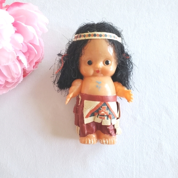 Other - Vintage Native American Celluloid Doll Kewpie Indigenous
